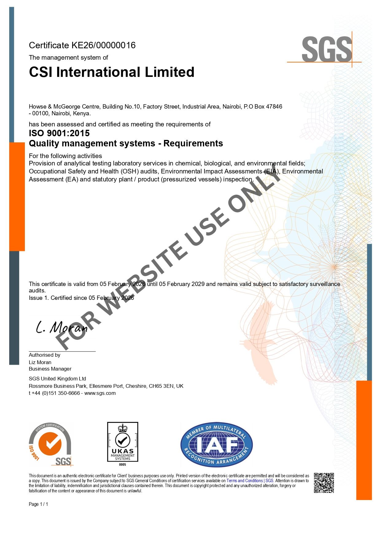 Certificate 9